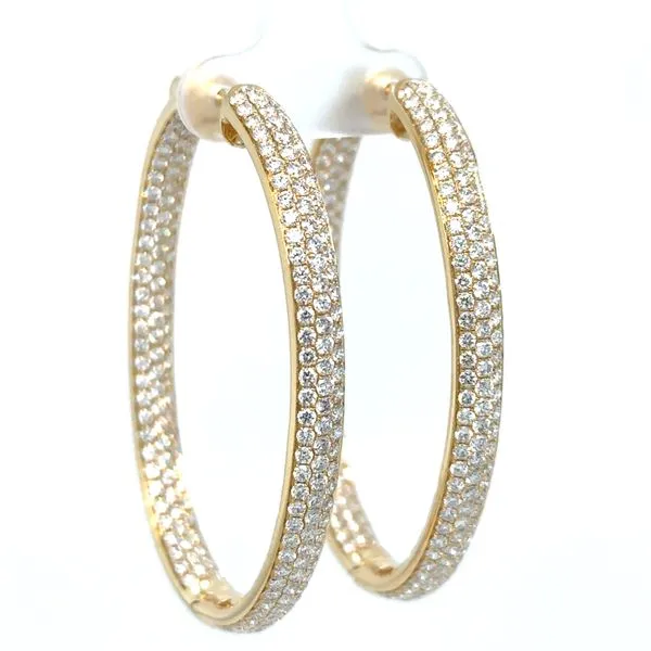 Diamond Oval Hoops Blue Marlin Jewelry, Inc. Islamorada, FL