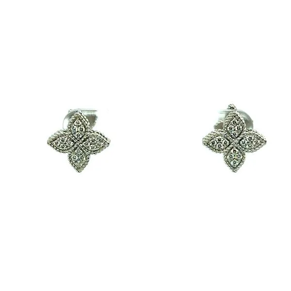 Roberto Coin Princess Flower Diamond Earrings Blue Marlin Jewelry, Inc. Islamorada, FL
