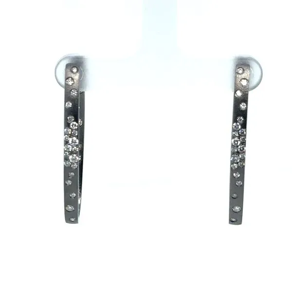 Dilamani Black Finish Diamond Oval Hoops Blue Marlin Jewelry, Inc. Islamorada, FL