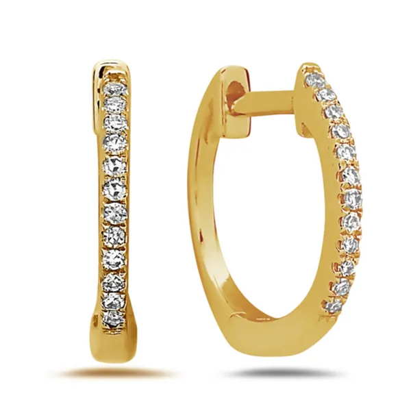 Dilamani Small Diamond Huggy Earrings Blue Marlin Jewelry, Inc. Islamorada, FL