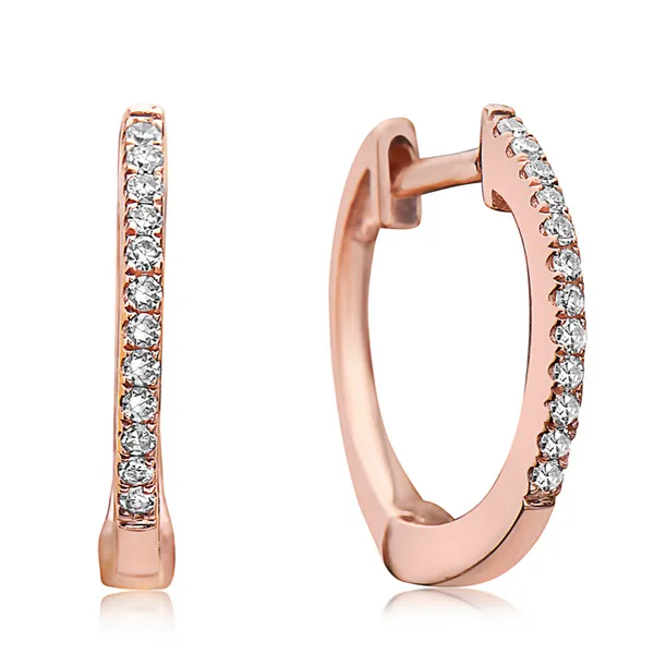 Dilamani Small Diamond Huggy Earrings Blue Marlin Jewelry, Inc. Islamorada, FL