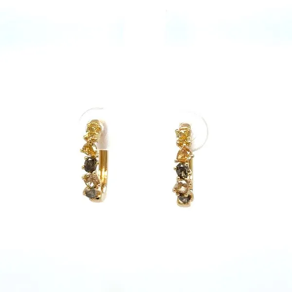 Dilamani Fancy Shaped Diamond Hoops Blue Marlin Jewelry, Inc. Islamorada, FL