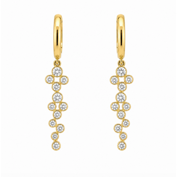18K Yellow Gold 0.71 ctw Drop Diamond Earring Blue Marlin Jewelry, Inc. Islamorada, FL