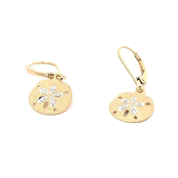 Denny Wong Diamond Sand Dollar Earrings Blue Marlin Jewelry, Inc. Islamorada, FL