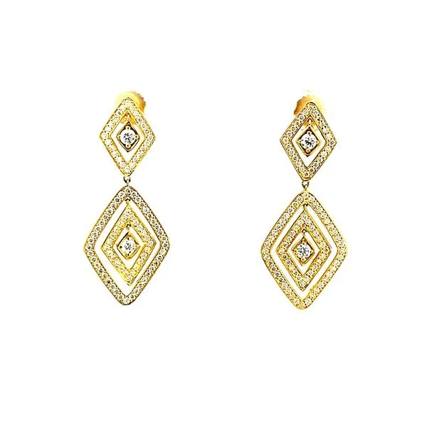 Diamante Diamond Dangle Earrings Blue Marlin Jewelry, Inc. Islamorada, FL