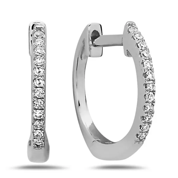 Dilamani Small Diamond Huggy Earrings Blue Marlin Jewelry, Inc. Islamorada, FL