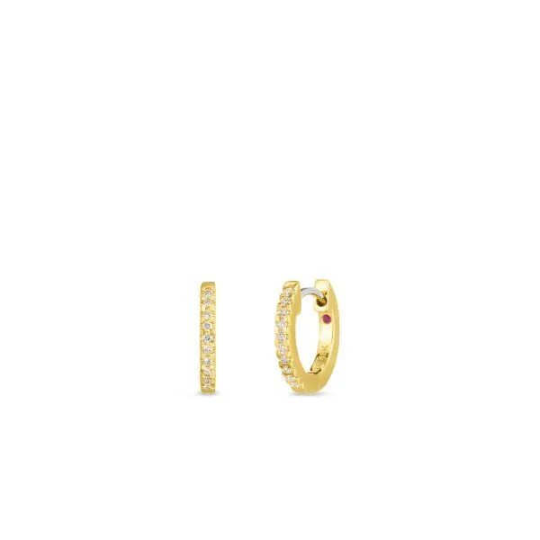 Extra Small Diamond Hoop Earrings Blue Marlin Jewelry, Inc. Islamorada, FL