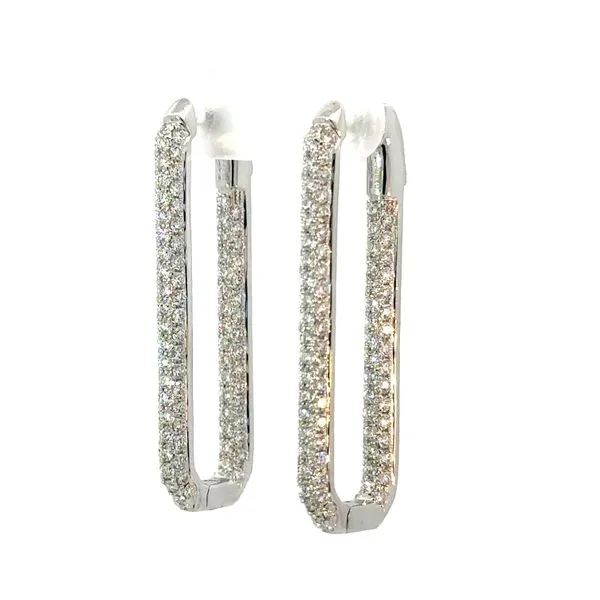 Rectangle Inside Out Diamond Earrings Blue Marlin Jewelry, Inc. Islamorada, FL