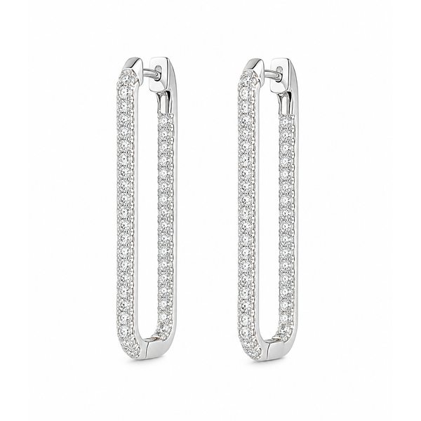 18K White Gold 2.87 ctw Inside Out Diamond Earring Blue Marlin Jewelry, Inc. Islamorada, FL