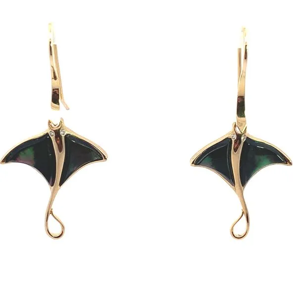 Black Mother of Pearl Stingray Earrings Blue Marlin Jewelry, Inc. Islamorada, FL
