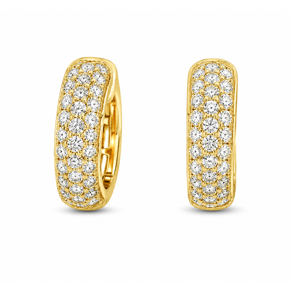 18K Yellow Gold 0.69 ctw Huggie Diamond Earring Blue Marlin Jewelry, Inc. Islamorada, FL