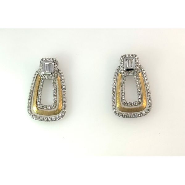 Diamond Concentric Cushion Earrings Blue Marlin Jewelry, Inc. Islamorada, FL