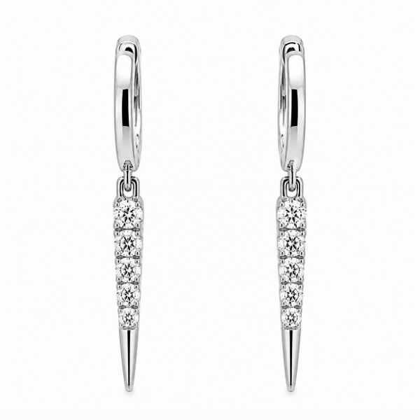 14K White Gold 0.58 ctw Dangle Diamond Earring Blue Marlin Jewelry, Inc. Islamorada, FL