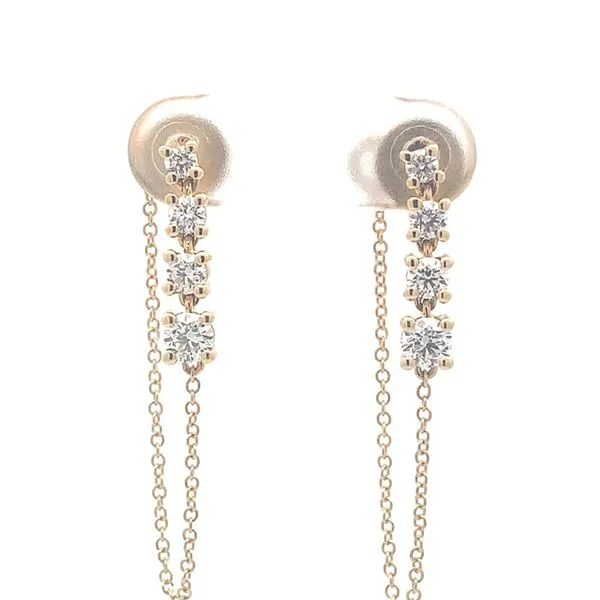 18K Diamond Post Earrings Blue Marlin Jewelry, Inc. Islamorada, FL