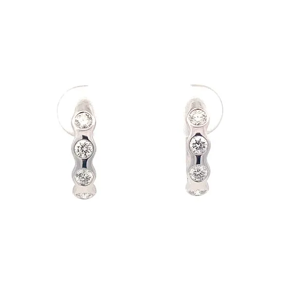 18K Diamond Bezeled Earrings Blue Marlin Jewelry, Inc. Islamorada, FL
