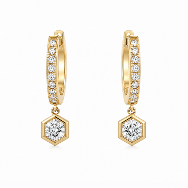 18K Yellow Gold 0.81 ctw Huggie Diamond Earring Blue Marlin Jewelry, Inc. Islamorada, FL
