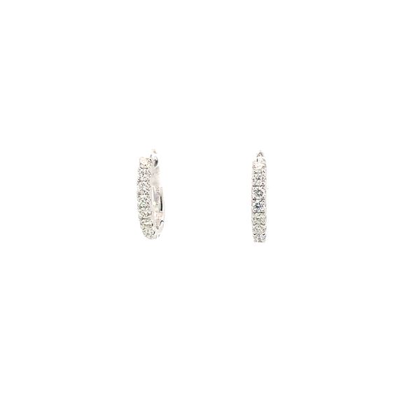 18K Diamond Oval Earrings Blue Marlin Jewelry, Inc. Islamorada, FL