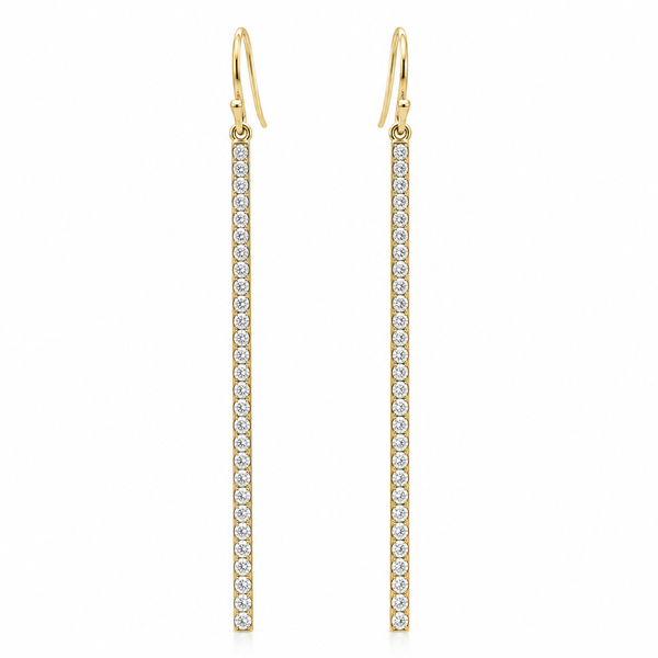 18K Yellow Gold 0.90 ctw Drop Diamond Earring Blue Marlin Jewelry, Inc. Islamorada, FL