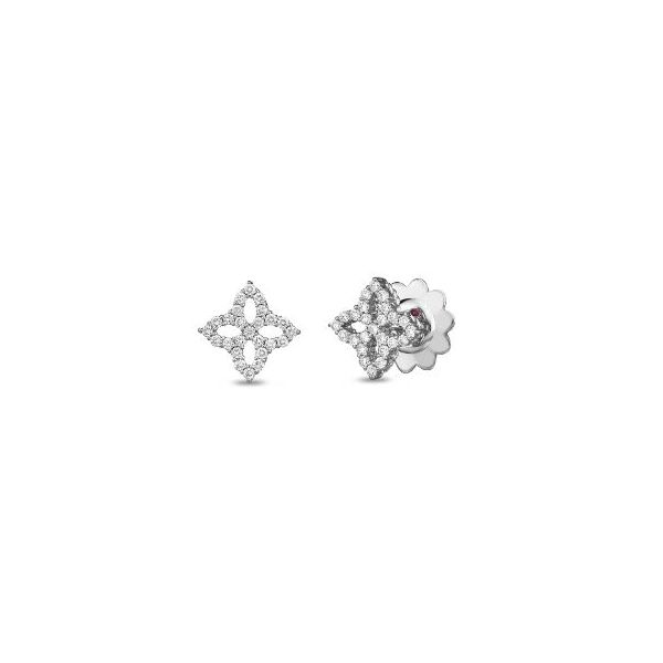 Roberto Coin Diamond Princess Flower Earrings Blue Marlin Jewelry, Inc. Islamorada, FL