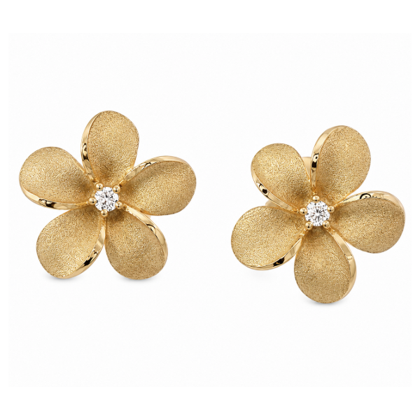 14K Yellow Gold 0.04 ctw Stud Diamond Earring Blue Marlin Jewelry, Inc. Islamorada, FL