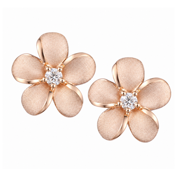 14K Rose Gold 0.04 ctw Stud Diamond Earring Blue Marlin Jewelry, Inc. Islamorada, FL