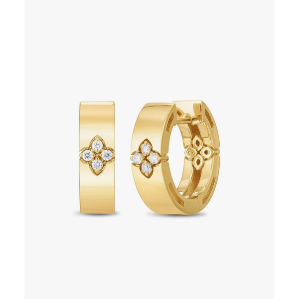 18K Yellow Gold 0.05 ctw Huggie Diamond Earring Blue Marlin Jewelry, Inc. Islamorada, FL