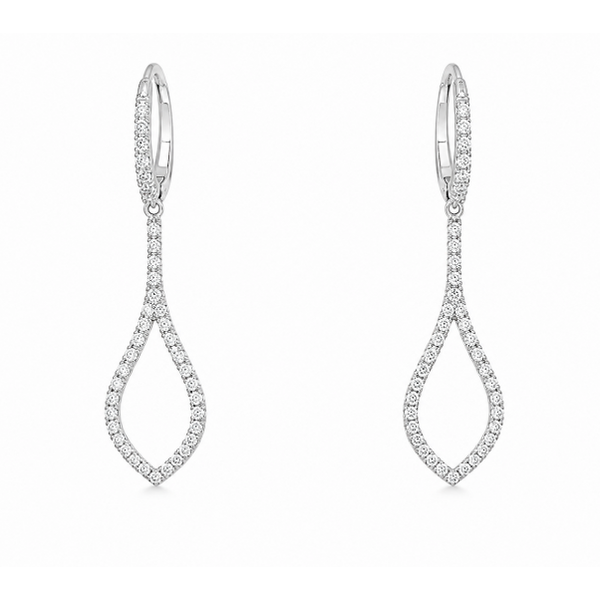 18K White Gold 0.66 ctw Drop Diamond Earring Blue Marlin Jewelry, Inc. Islamorada, FL