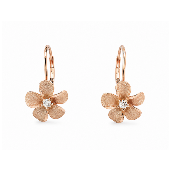 14K Rose Gold 0.04 ctw Drop Diamond Earring Blue Marlin Jewelry, Inc. Islamorada, FL