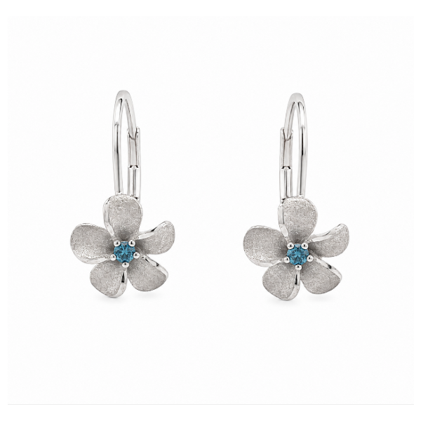 14K White Gold 0.02 ctw Drop Diamond Earring Blue Marlin Jewelry, Inc. Islamorada, FL