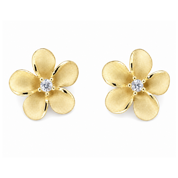 14K Yellow Gold 0.06 ctw Stud Diamond Earring Blue Marlin Jewelry, Inc. Islamorada, FL