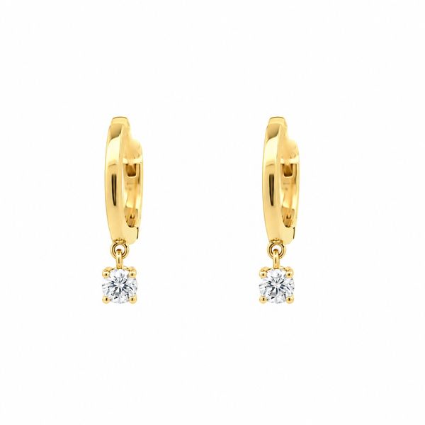 14K Baby Diamond Hoop Earrings Blue Marlin Jewelry, Inc. Islamorada, FL