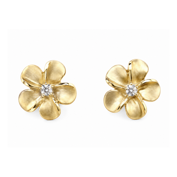 14K Yellow Gold 0.06 ctw Stud Diamond Earring Blue Marlin Jewelry, Inc. Islamorada, FL