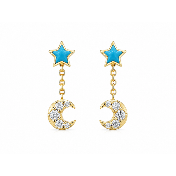 14K Yellow Gold 0.13 ctw Dangle Diamond Earring Blue Marlin Jewelry, Inc. Islamorada, FL