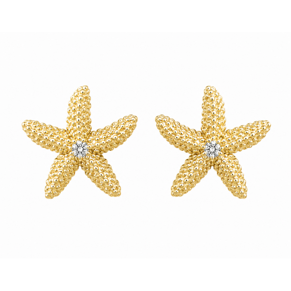 14K Yellow Gold 0.10 ctw Stud Diamond Earring Blue Marlin Jewelry, Inc. Islamorada, FL