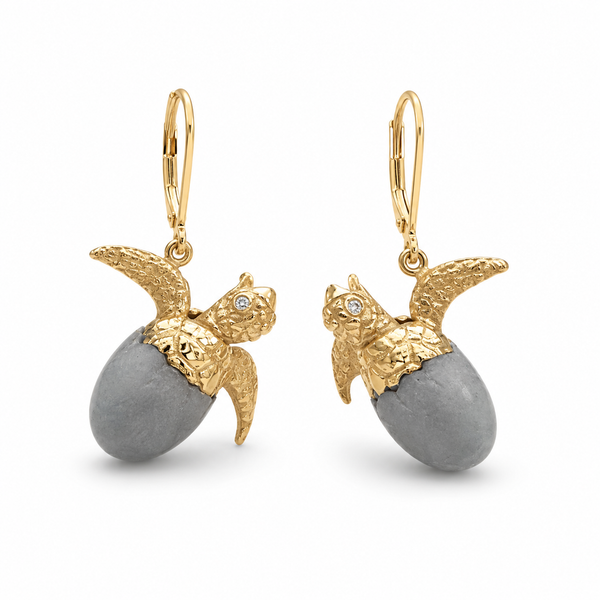 14K Two Tone 0.04 ctw Turtle Diamond Earring Blue Marlin Jewelry, Inc. Islamorada, FL