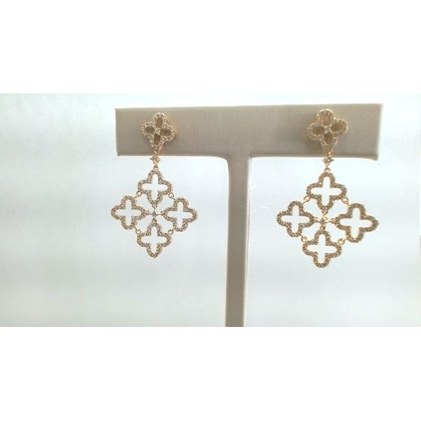 18K Yellow Gold 1.16 ctw Dangle Diamond Earring Blue Marlin Jewelry, Inc. Islamorada, FL