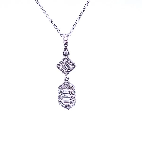 Diamond Mosaic Pendant Necklace Set in 14 Kt. White Gold Blue Marlin Jewelry, Inc. Islamorada, FL