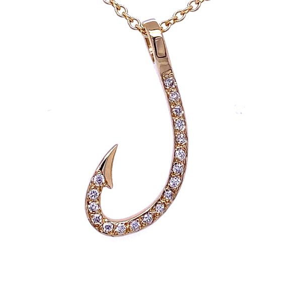 Diamond Fish Hook Pendant Blue Marlin Jewelry, Inc. Islamorada, FL