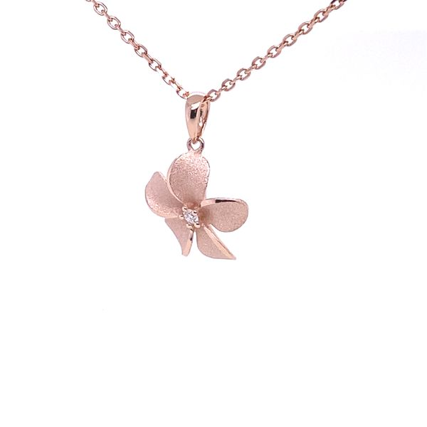 Denny Wong Plumeria Flower Pendant with Diamond Image 2 Blue Marlin Jewelry, Inc. Islamorada, FL