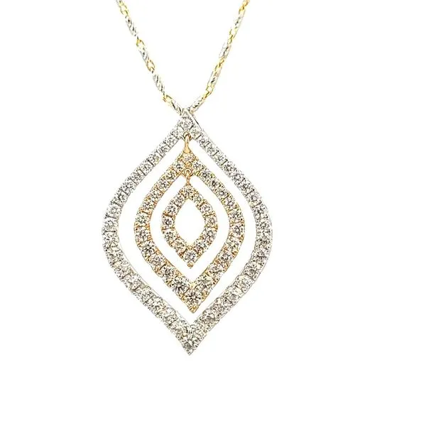 14K  Diamond Triple TearDrop Pendant Blue Marlin Jewelry, Inc. Islamorada, FL