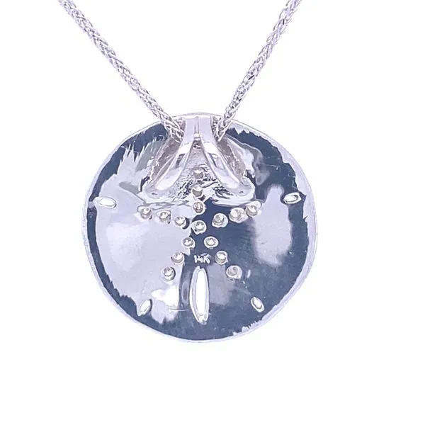 Sand Dollar Pendant/Slide with Diamonds Image 3 Blue Marlin Jewelry, Inc. Islamorada, FL