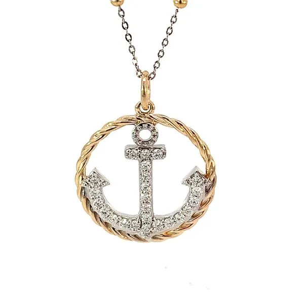 Braided Circle Anchor Pendant Blue Marlin Jewelry, Inc. Islamorada, FL
