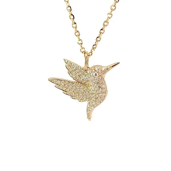 14K Diamond Humming Bird Pendant Blue Marlin Jewelry, Inc. Islamorada, FL