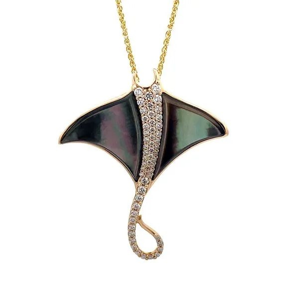 Black Mother of Pearl Stingray with Diamonds Blue Marlin Jewelry, Inc. Islamorada, FL