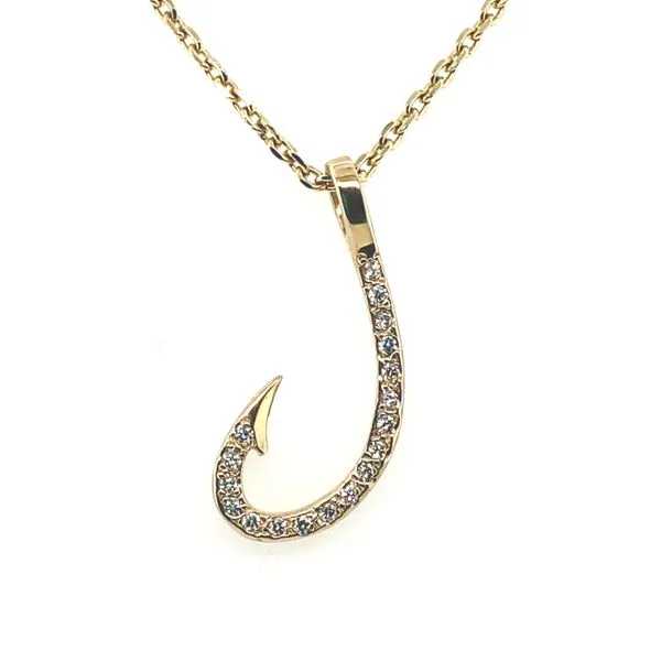 Diamond Fish Hook Pendant Blue Marlin Jewelry, Inc. Islamorada, FL