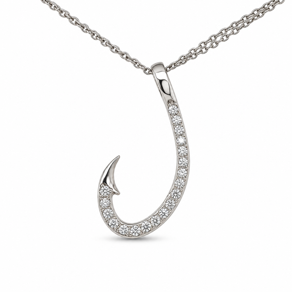 14K White Gold 0.60 ctw Hook Diamond Pendant/Charm Blue Marlin Jewelry, Inc. Islamorada, FL