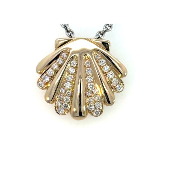 Scallop Shell Pendant with Diamonds Blue Marlin Jewelry, Inc. Islamorada, FL