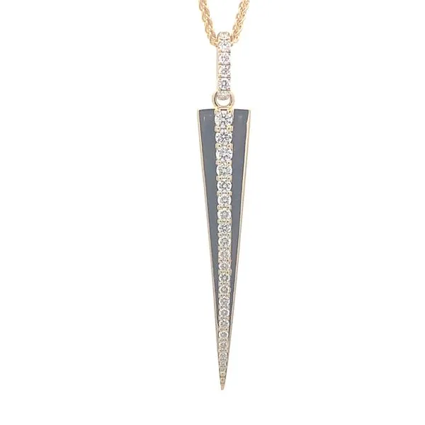 18K Diamond Elongated Triangle Pendant Blue Marlin Jewelry, Inc. Islamorada, FL