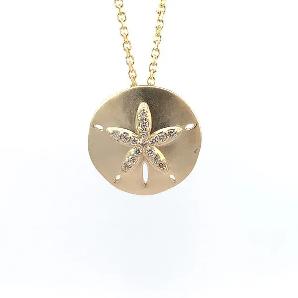 Sand Dollar Pendant/Slide with Diamonds Blue Marlin Jewelry, Inc. Islamorada, FL