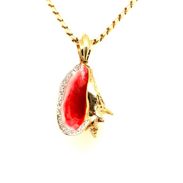 Large Conch Shell Pendnat with Diamonds Blue Marlin Jewelry, Inc. Islamorada, FL